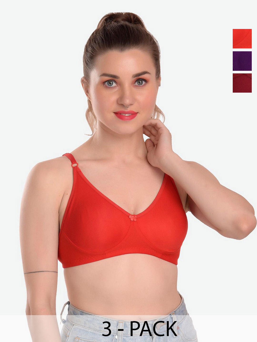 

MiEstilo Bra Full Coverage, Red