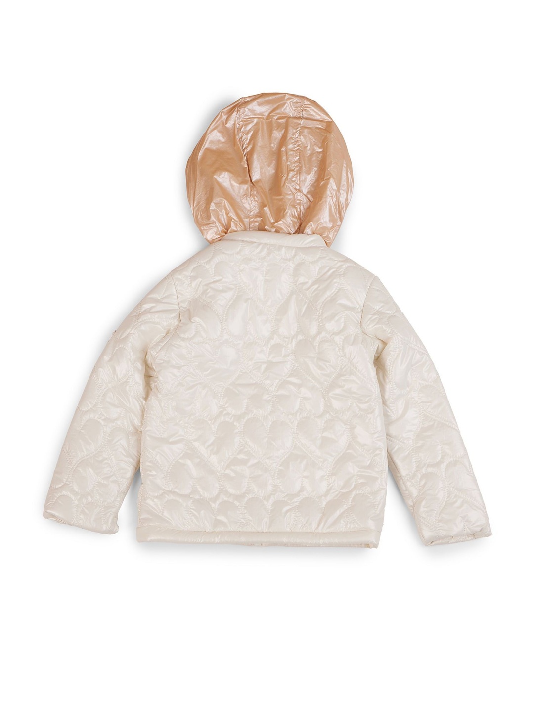 

U.S. Polo Assn. Kids Girls Hooded Solid Casual Quilted Jacket, White