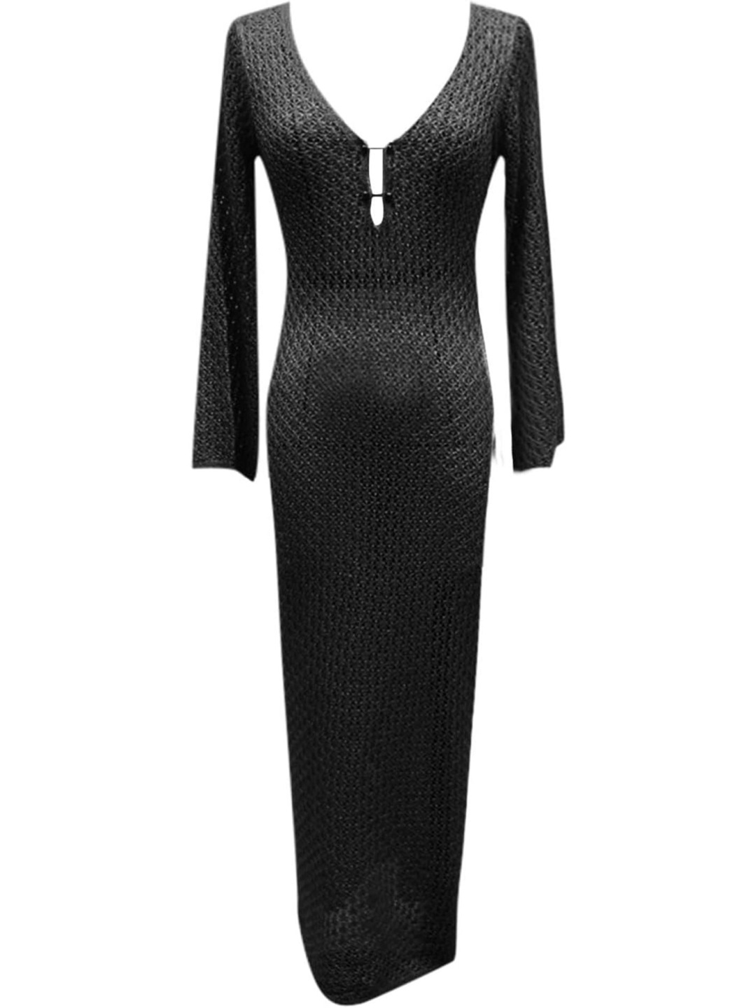 

LULU & SKY Women Sheer Beach Maxi Length Cover-up, Black