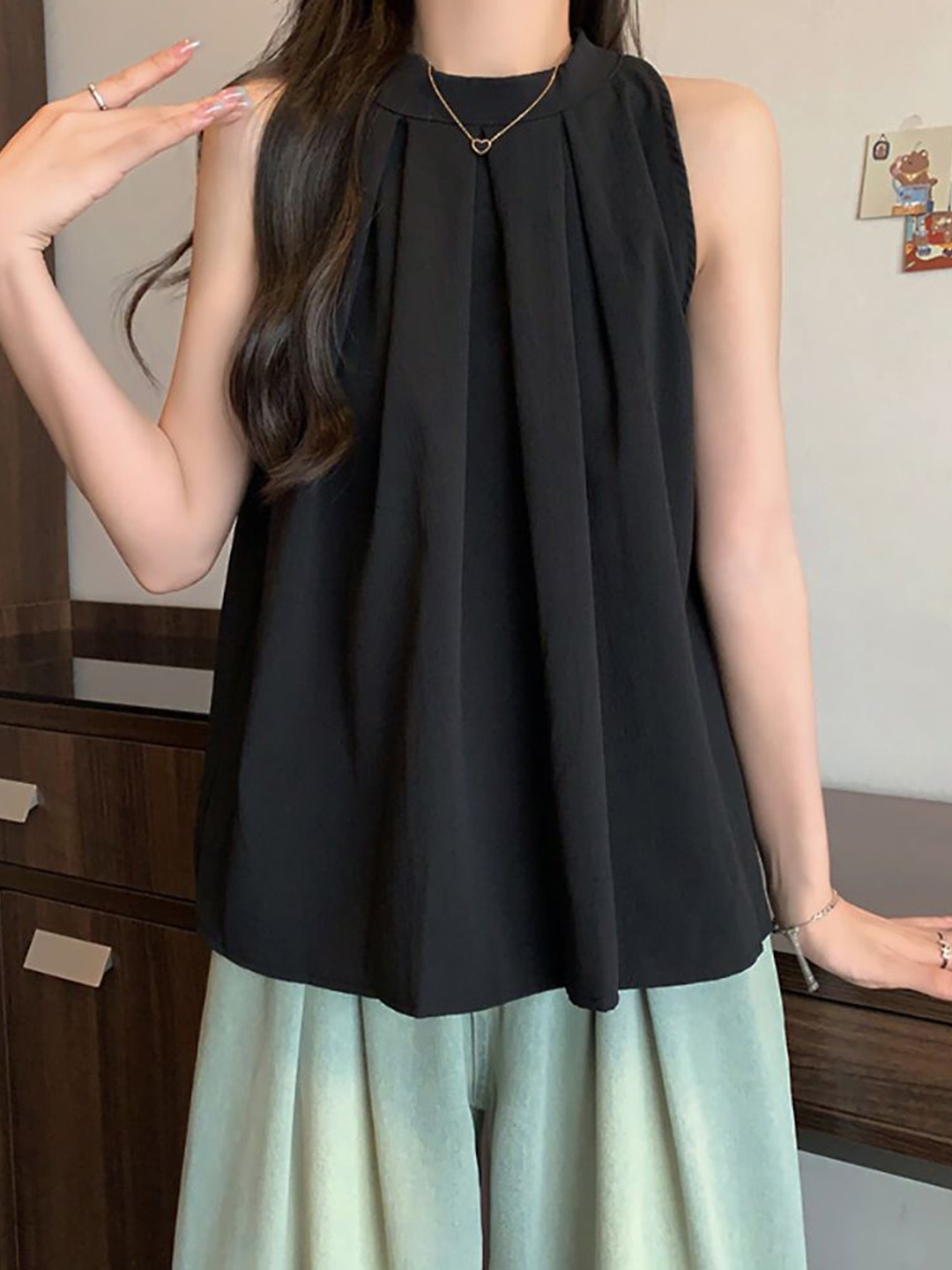 

StyleCast x Revolte Women A-Line Top, Black