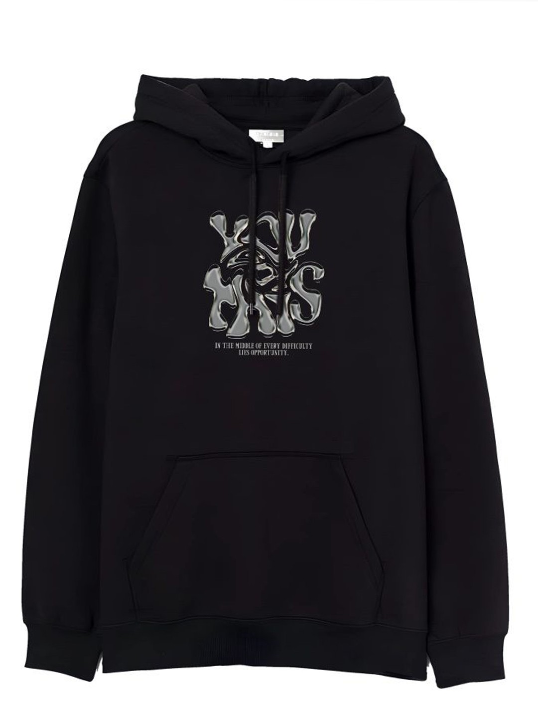 

TheBTclub Men You Got This Printed Hooded Sweatshirt, Black