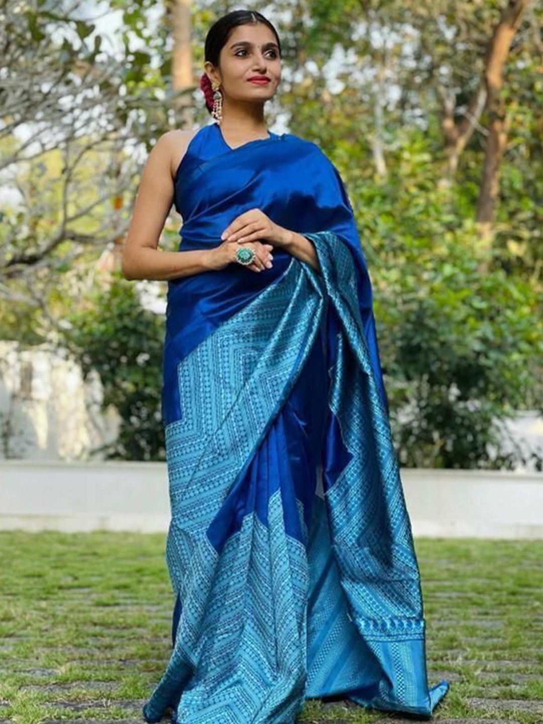 

Upalksh Banarasi Saree, Blue