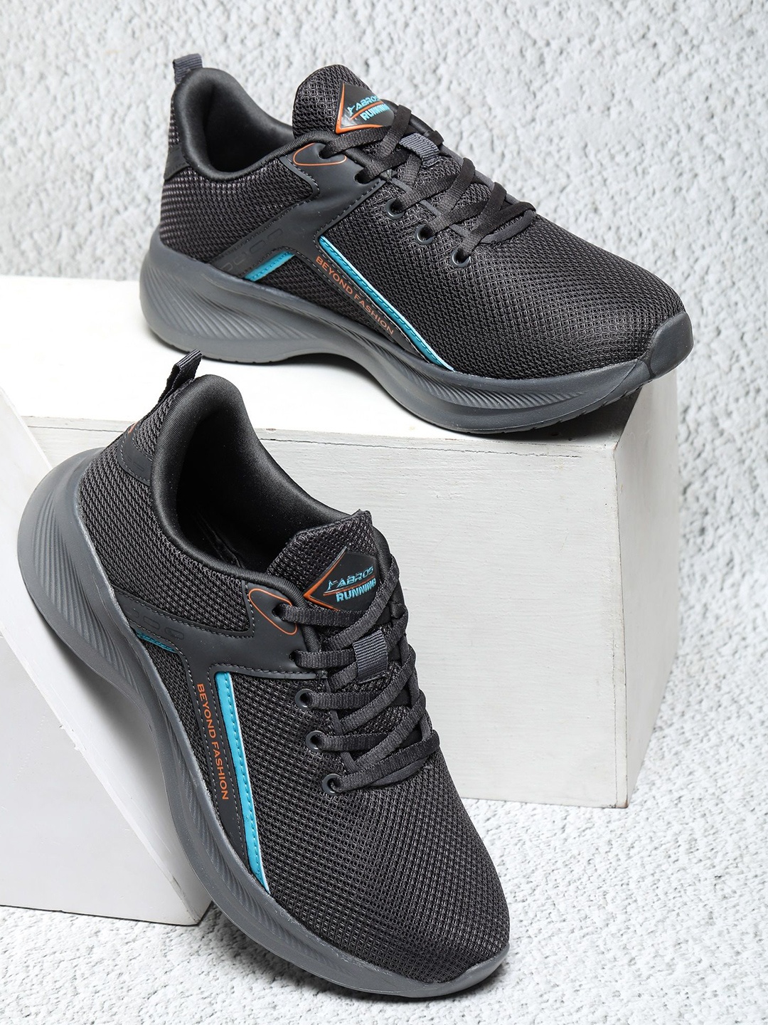 

ABROS Men CELESTIN Mesh Running Lace-Up Sports Shoes, Grey
