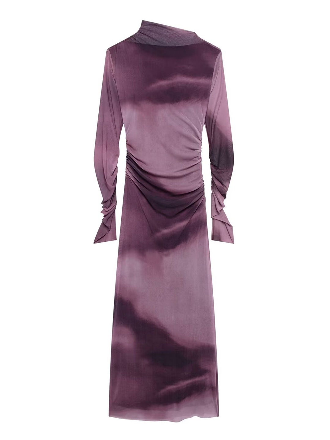 

LULU & SKY Ruched Sheath Midi Dress, Purple