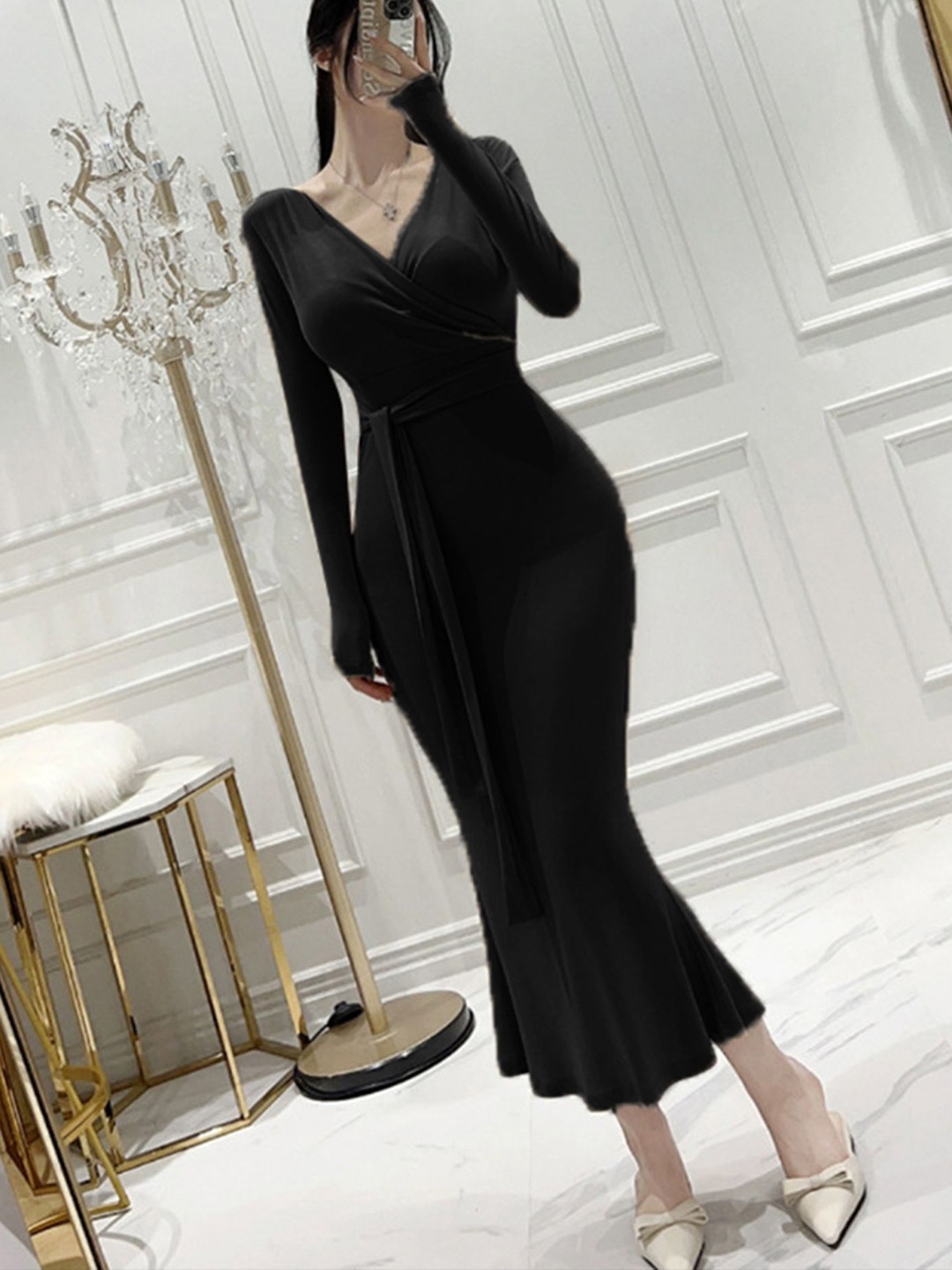 

LULU & SKY Maxi Dress, Black