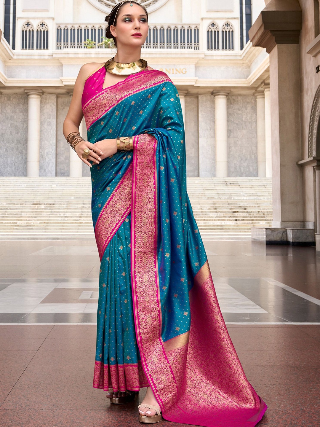 

MySilkLove Woven Design Banarasi Saree, Blue