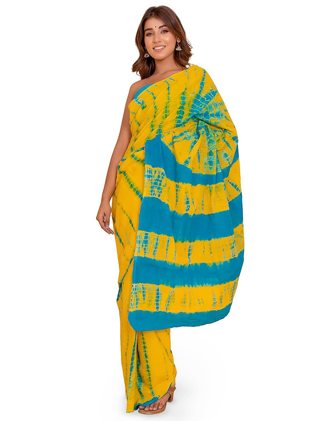 

Craft Musium Floral Pure Cotton Bagru Saree, Mustard