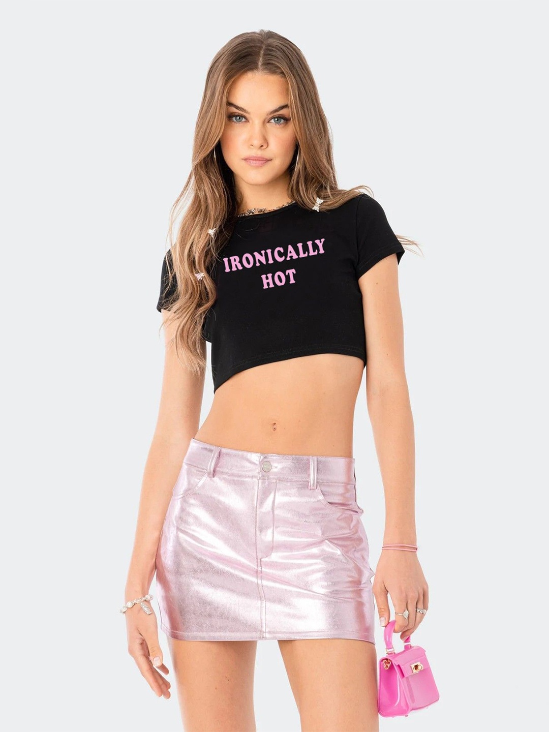 

sollobell Cotton Crop Top, Black