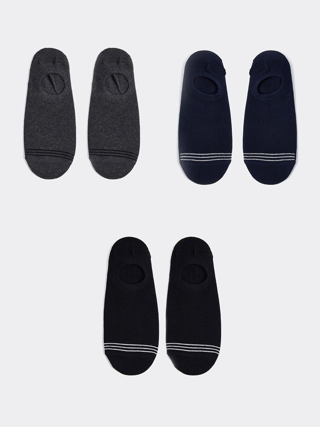 

max Men Pack of 3 Shoe Liners, Black