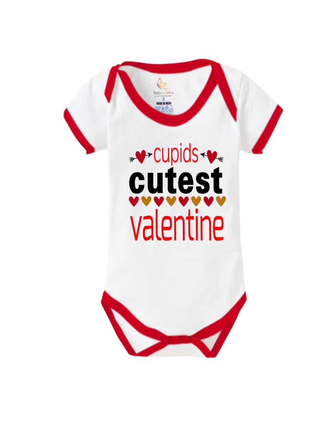 

Babywish Infants Printed Pure Cotton Bodysuit, Red