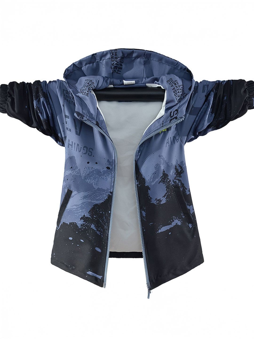 

Xsole Unisex Kids Colourblocked Bomber Jacket, Blue