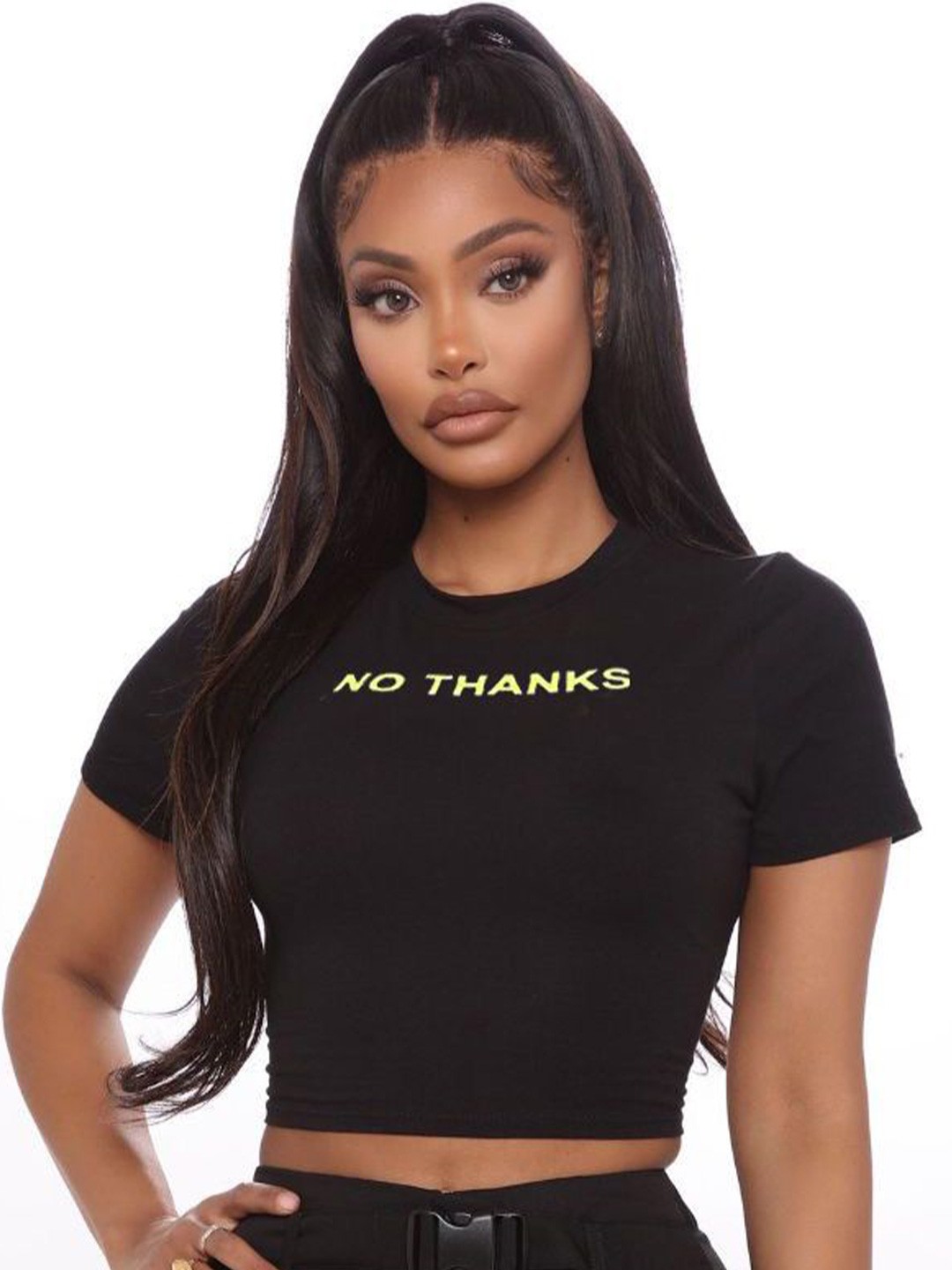 

sollobell Cotton Crop Top, Black