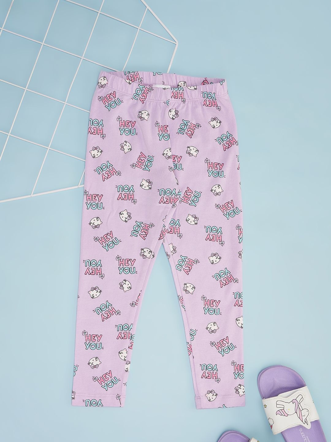 

Pantaloons Junior Girls Printed Ankle-Length Leggings, Purple