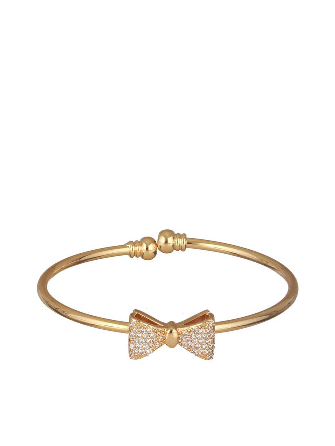 

Priyaasi Women Gold-Plated Stone Studded Bangle-Style Bracelet