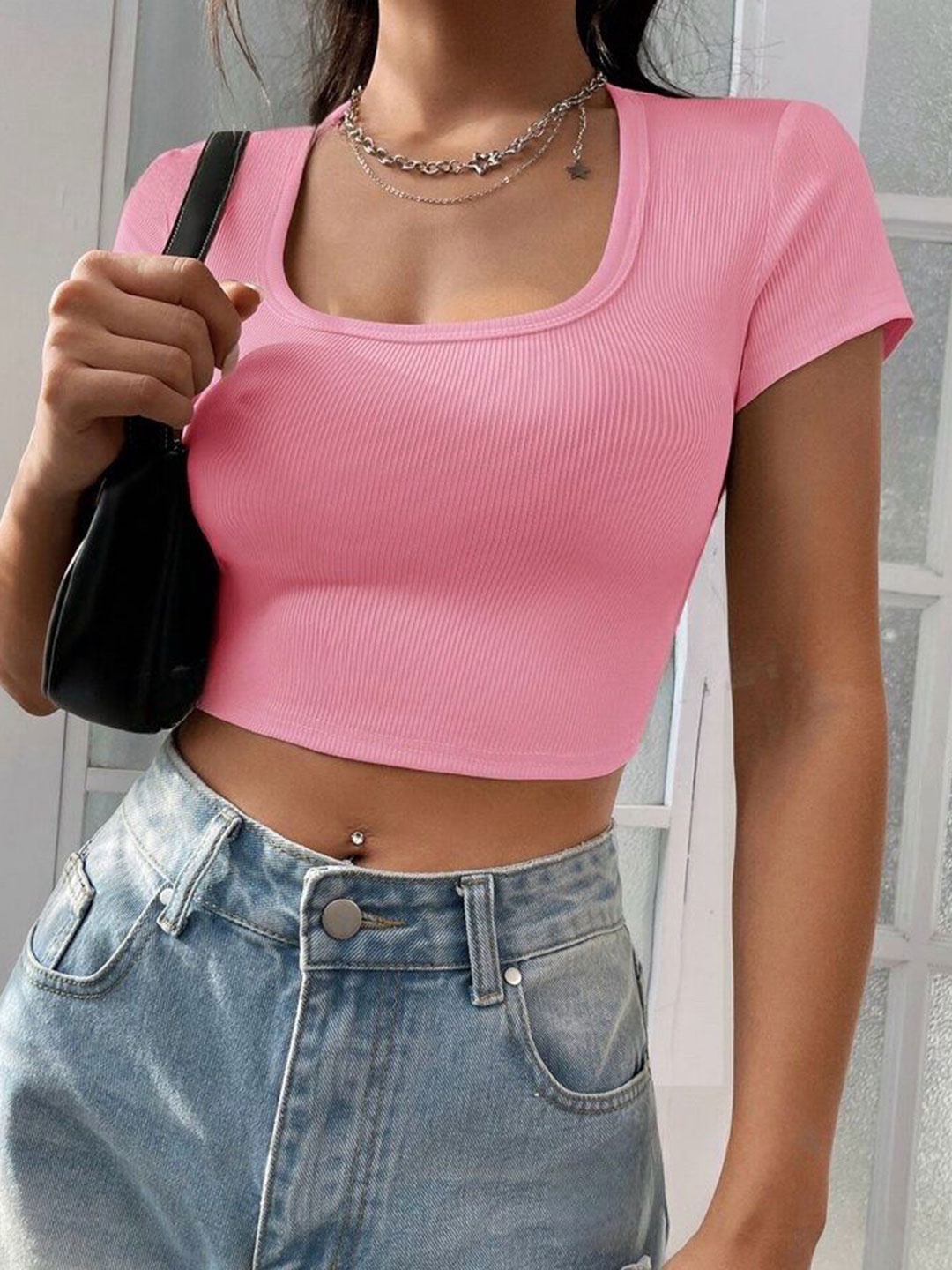 

sollobell Cotton Crop Top, Pink