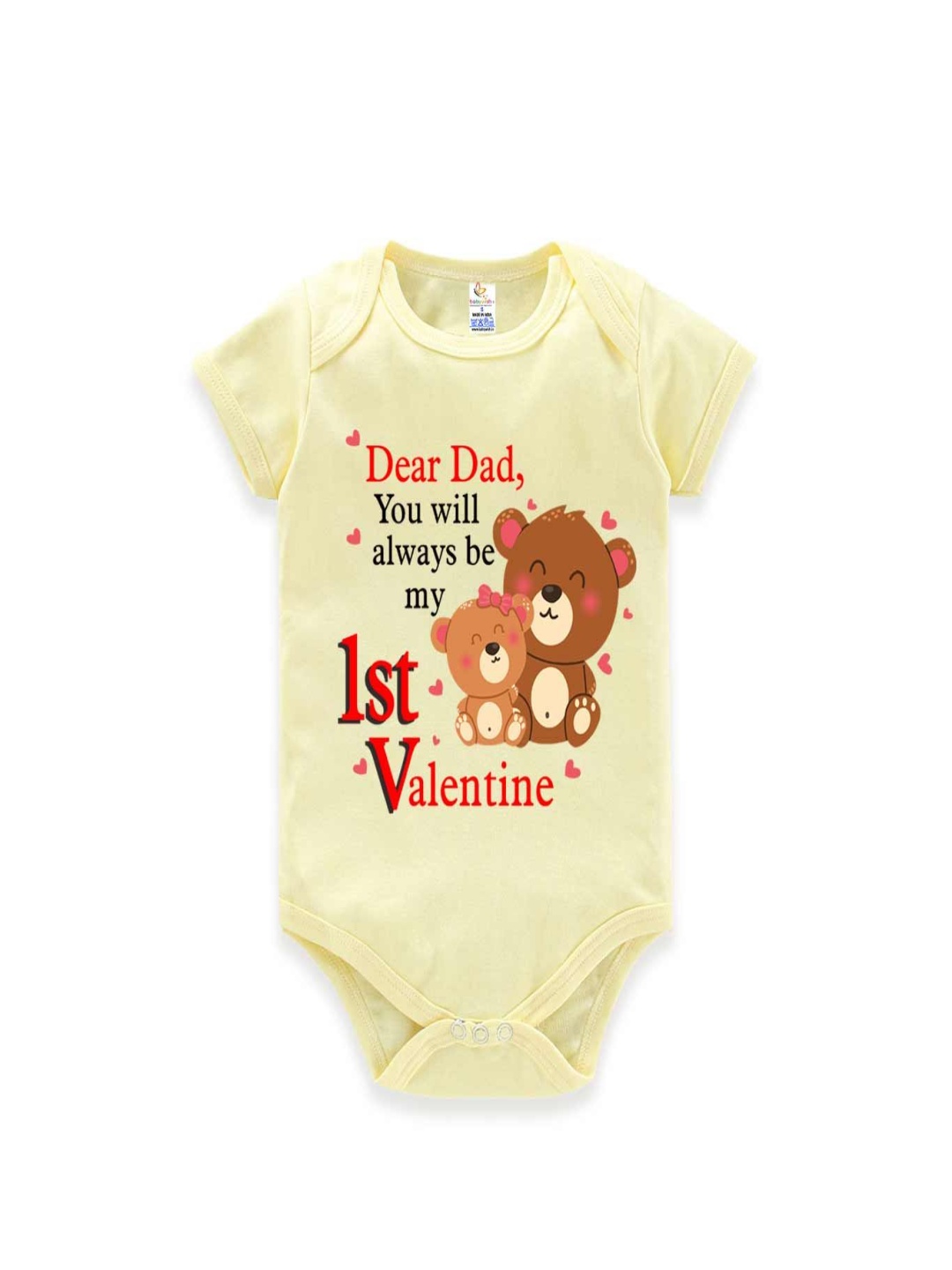 

Babywish Infants Printed Pure Cotton Bodysuit, Yellow