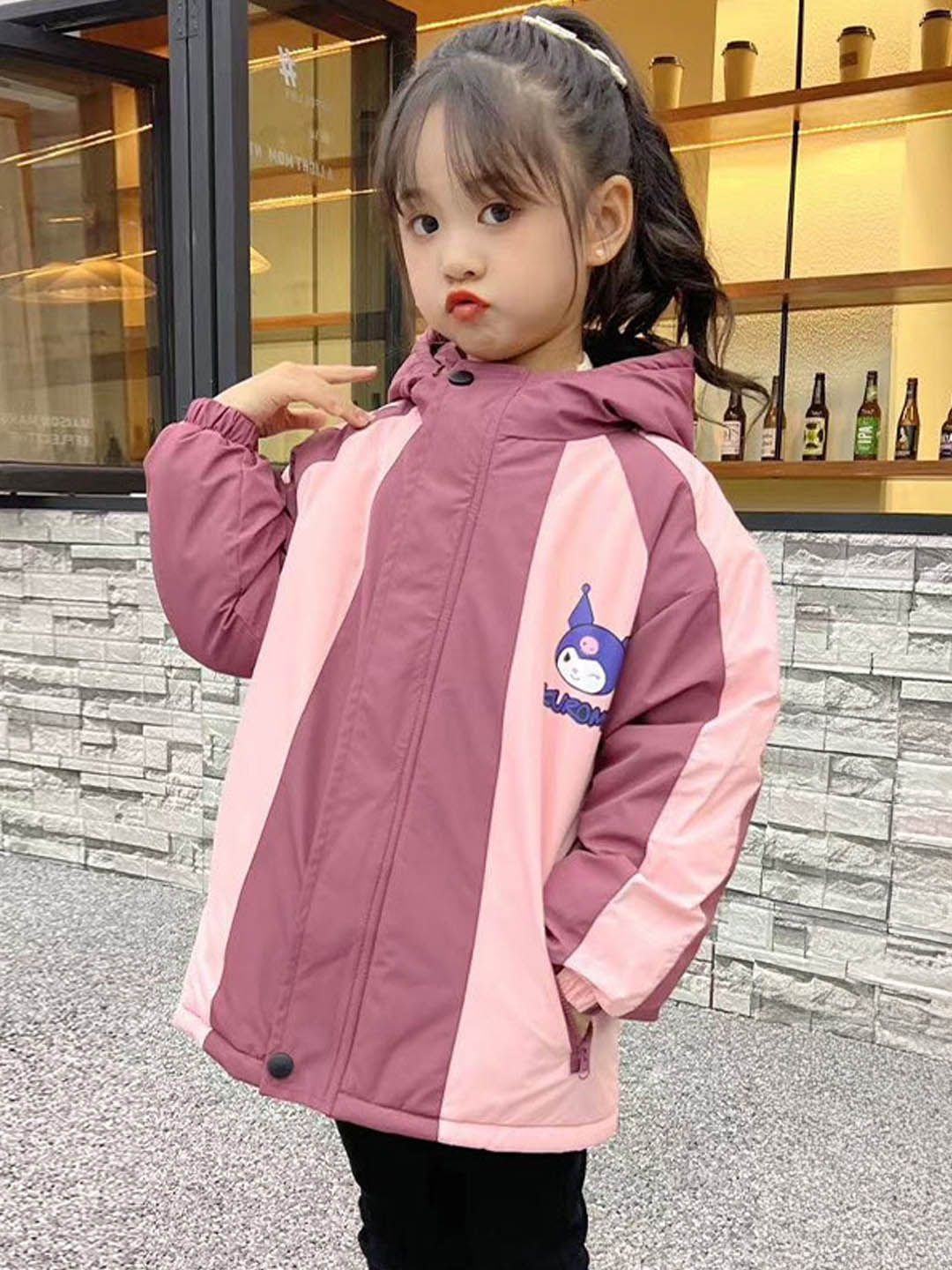 

Xsole Unisex Kids Colourblocked Bomber Jacket, Purple