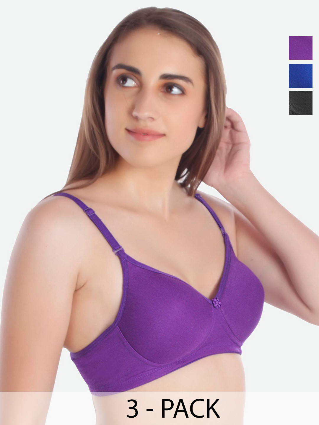 

MiEstilo Bra Full Coverage Lightly Padded, Black
