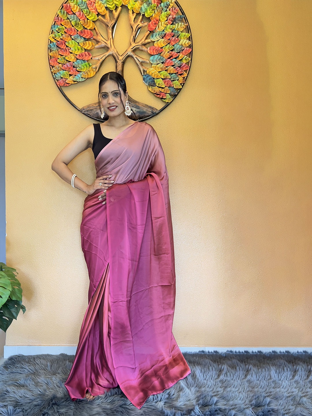 

Upalksh Ombre Dyed Saree, Pink