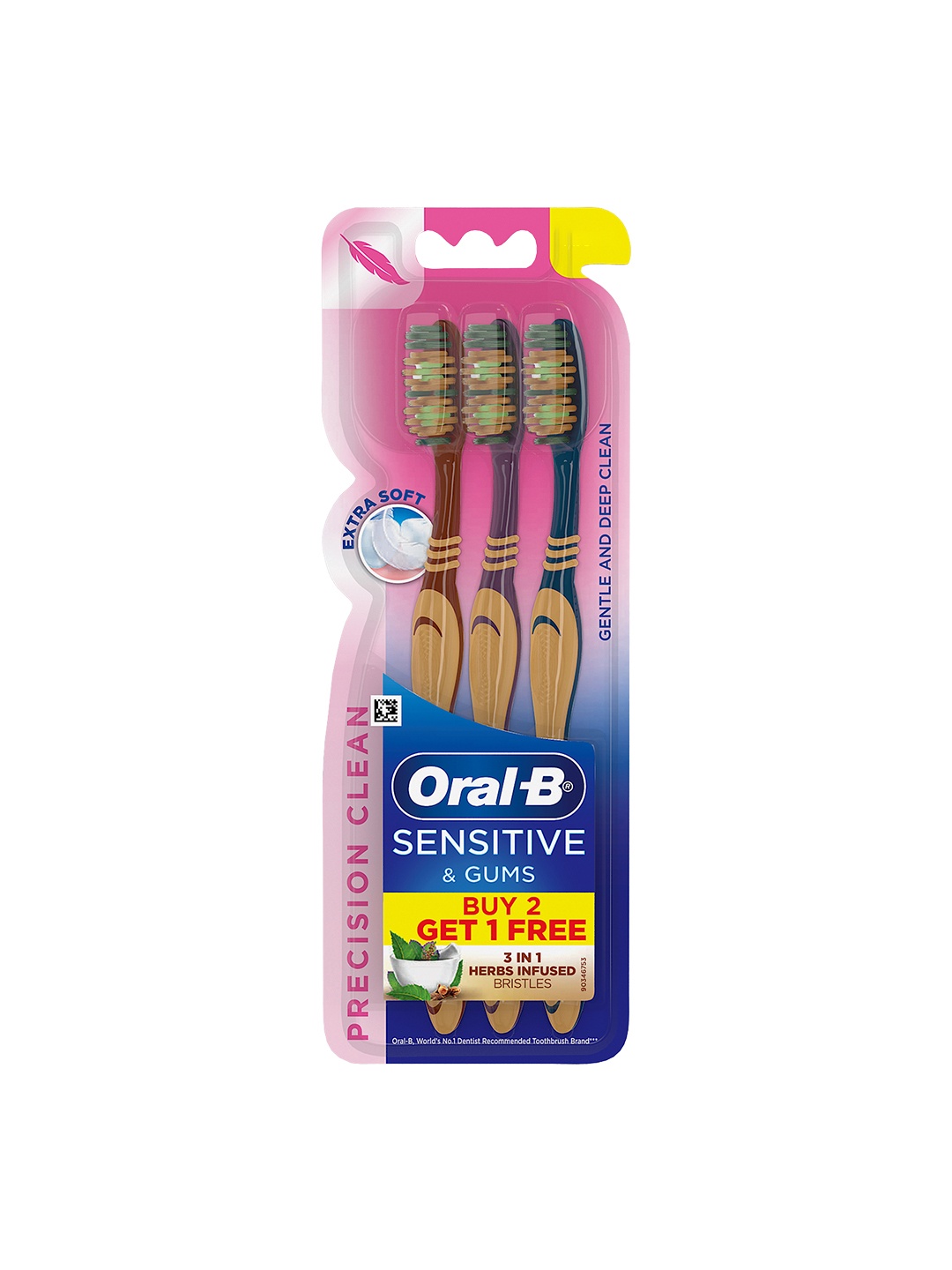 

Oral - B 3 Pcs Ultrathin Sensitive Toothbrush, Mustard