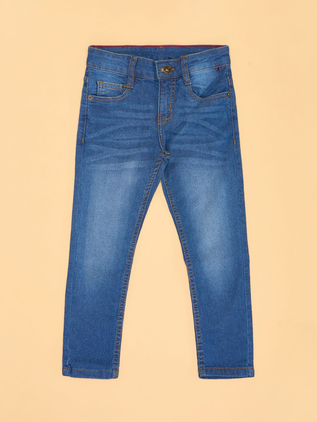 

Pantaloons Junior Boys Regular Fit Mid-Rise Light Fade Jeans, Blue