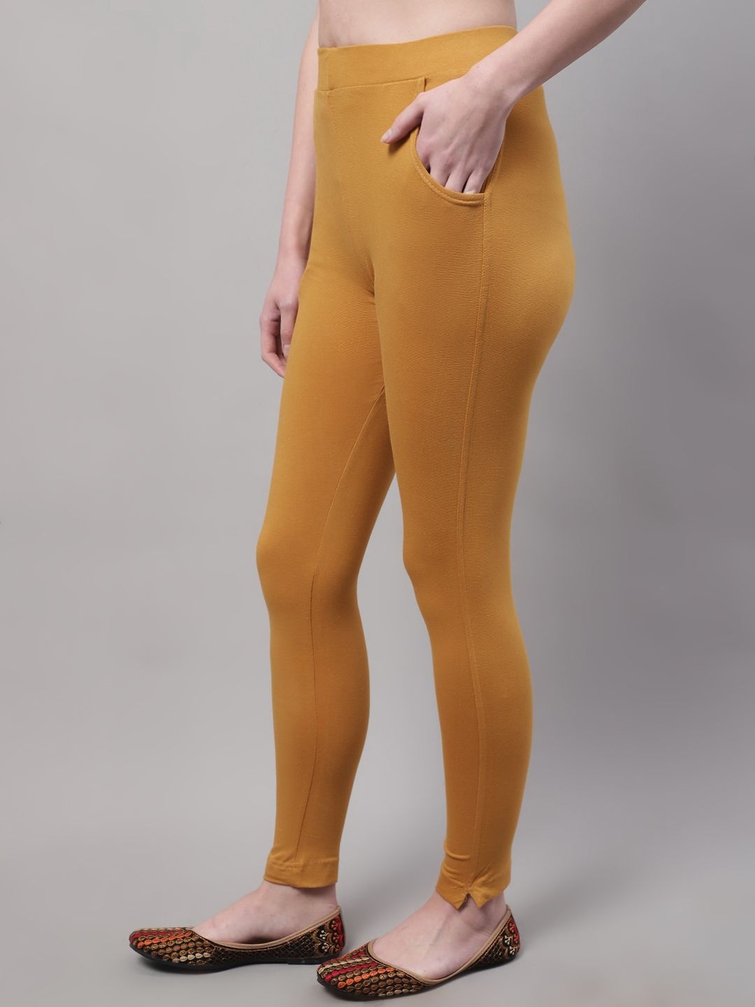 

Valles365 by S.C. Women Ankle-Length Leggings, Mustard