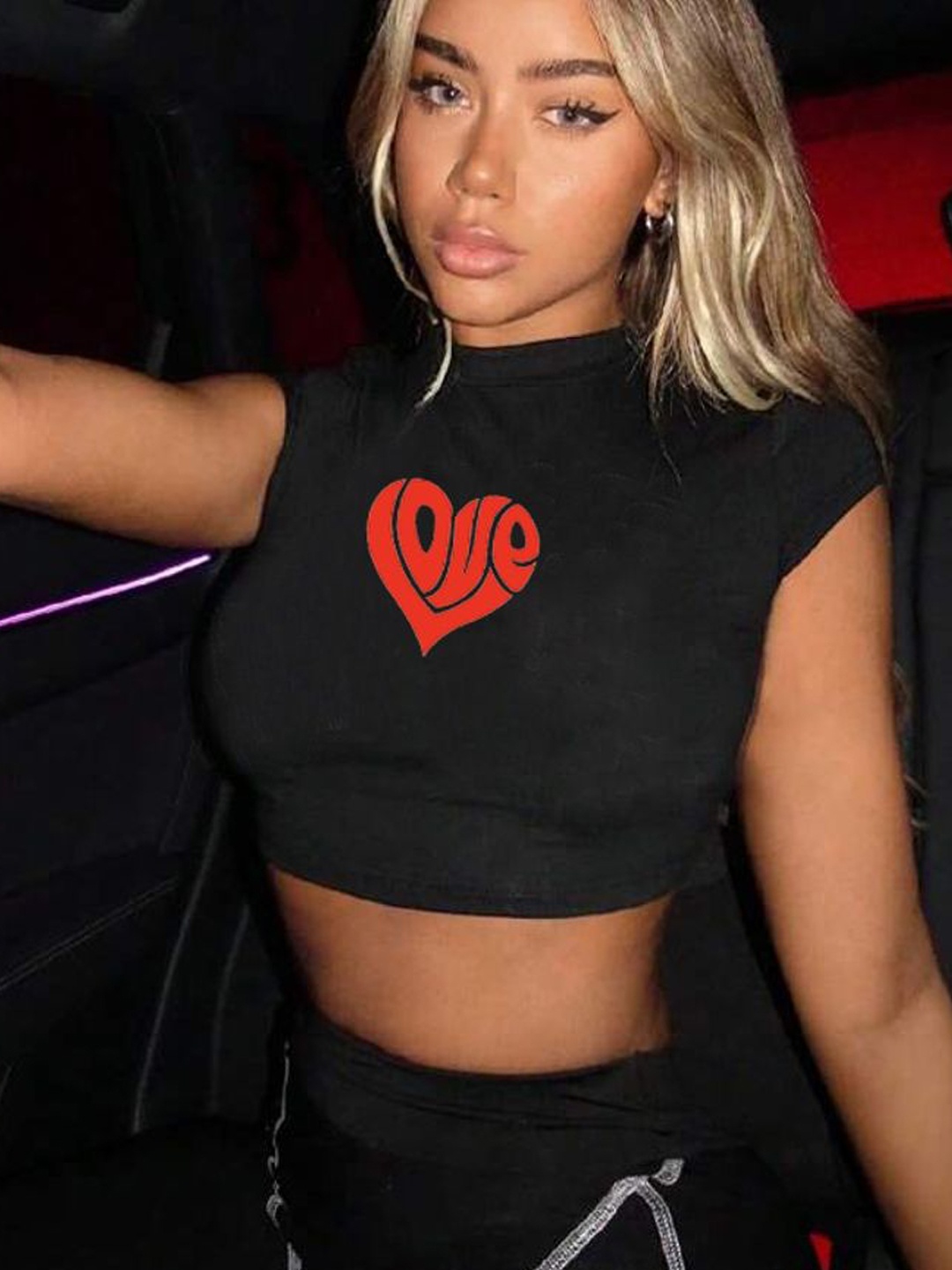 

sollobell Cotton Crop Top, Black
