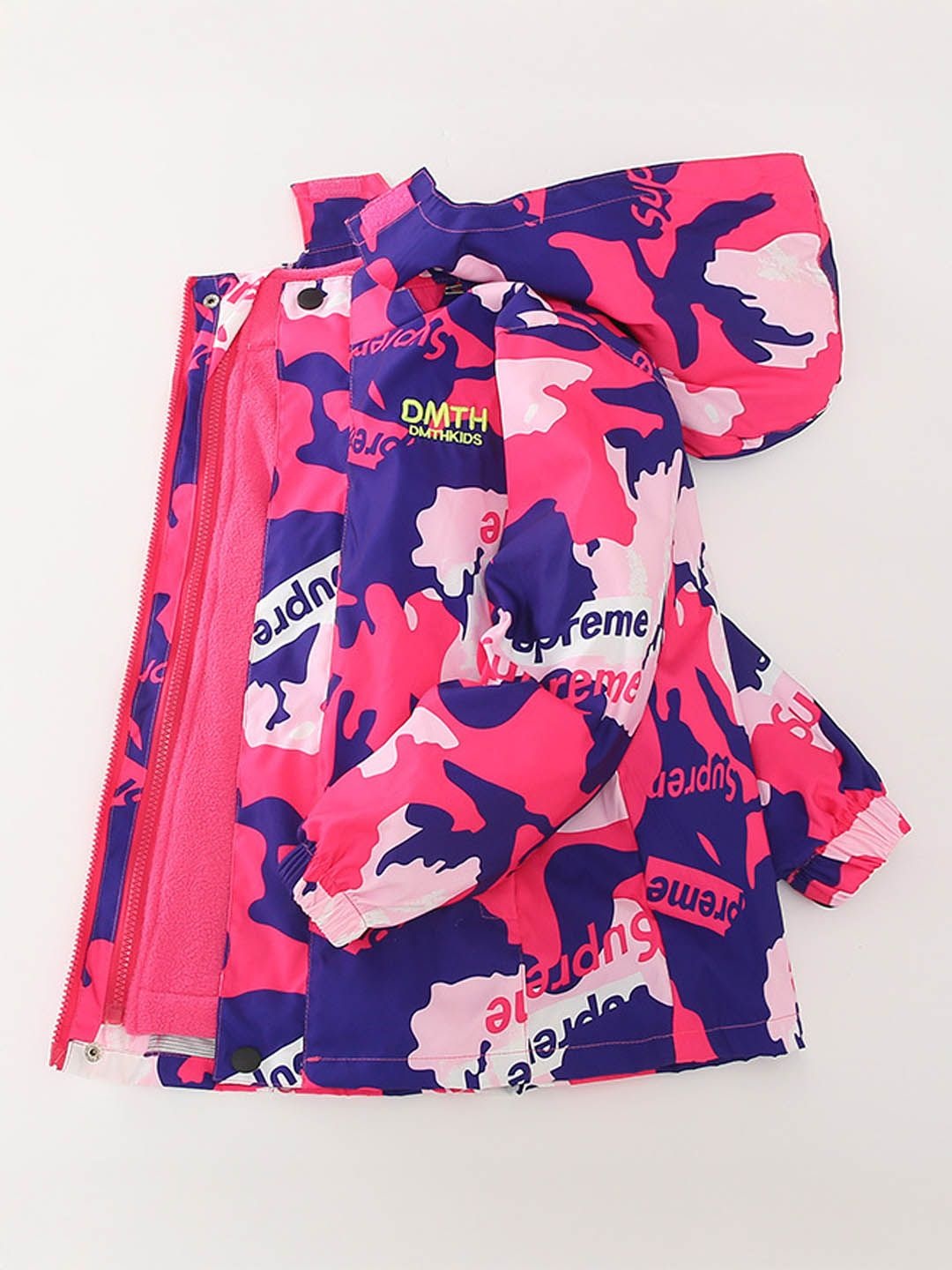 

Xsole Unisex Kids Camouflage Printed Bomber Jacket, Pink