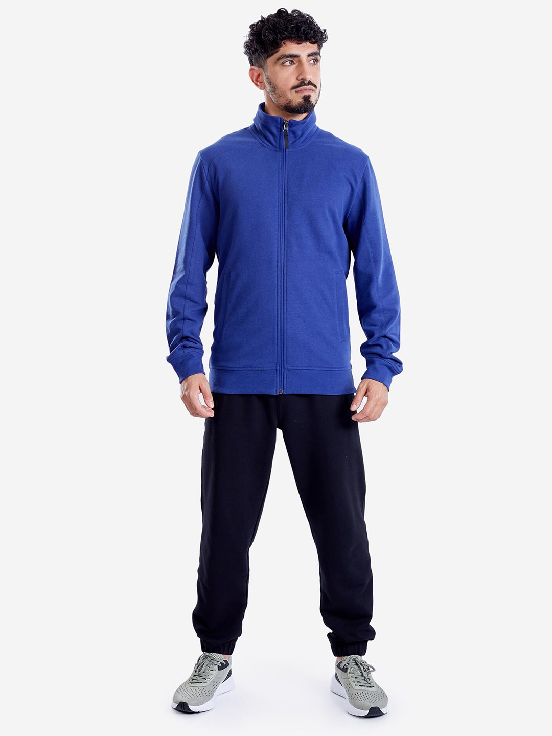 

Domyos By Decathlon Men High Neck Pure Cotton Sweatshirts, Blue