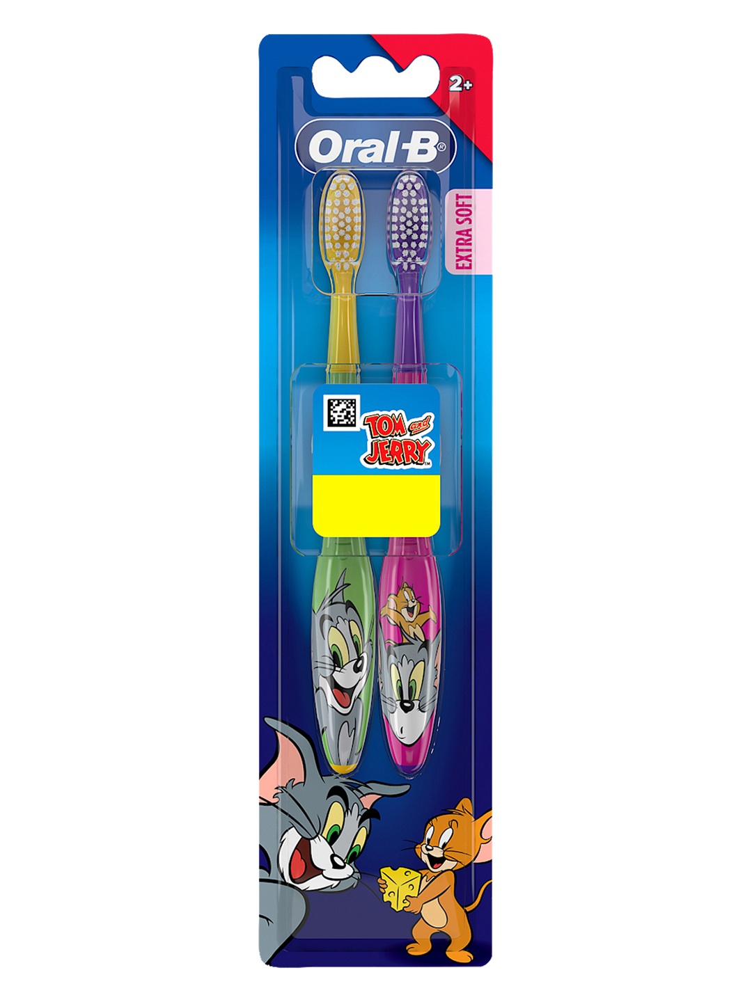 

Oral - B 2 Pcs Tom & Jerry Extra Soft Bristles Kids Toothbrush, Multi