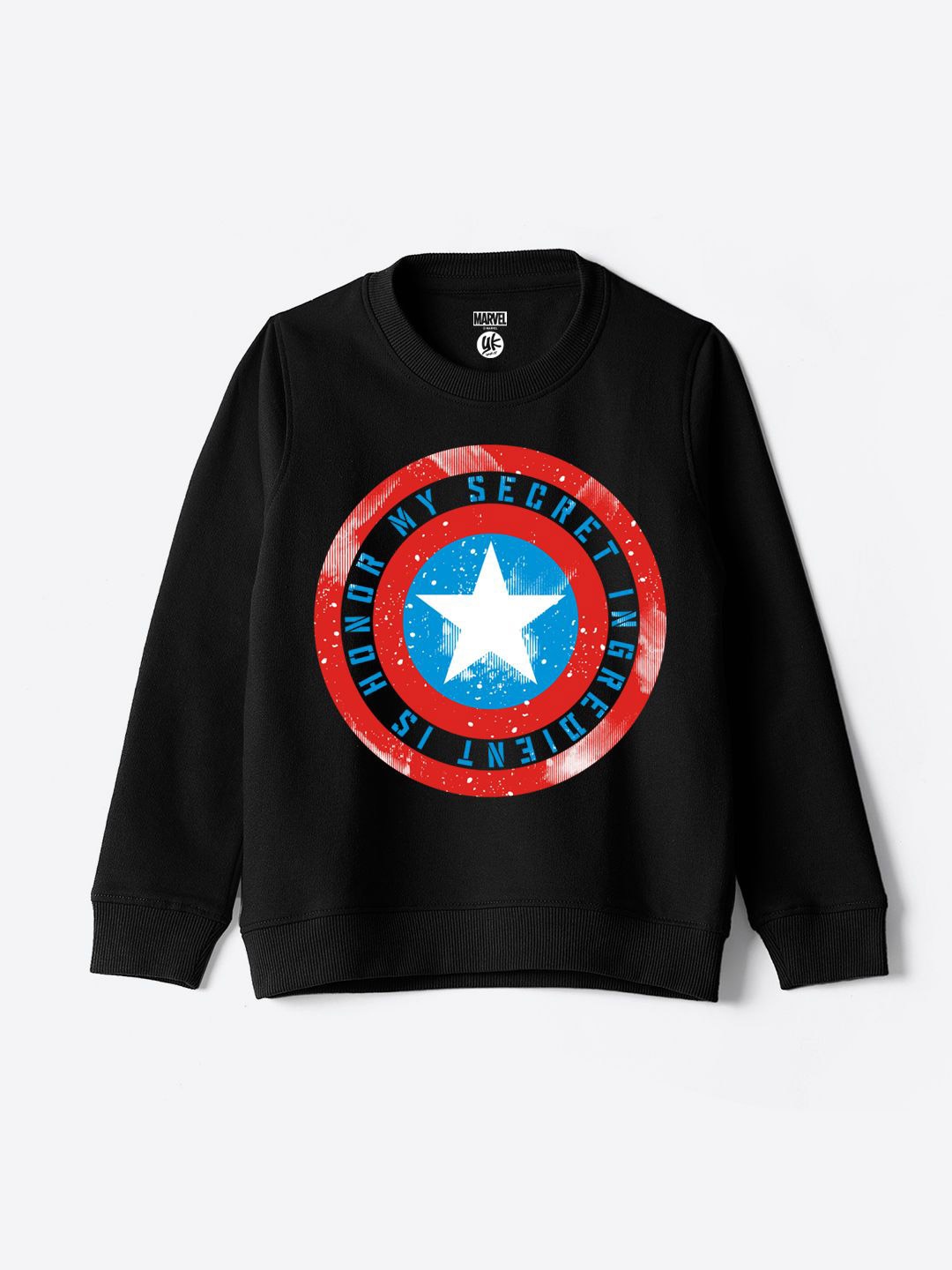 

YK Marvel Boys Avengers Printed Sweatshirt, Black