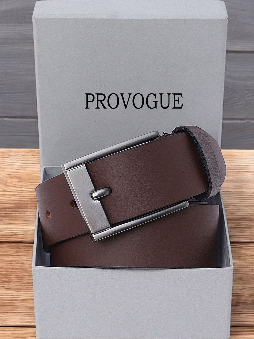 

Provogue Men Leather Formal Belt, Brown