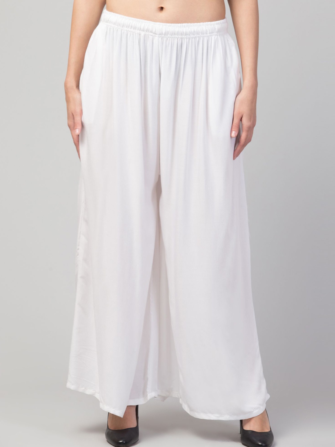 

STYLE PREZONE Women Ethnic Palazzos, White