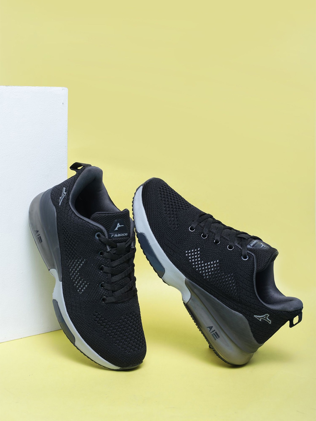 

ABROS Men Michael Mesh Running Shoes, Black