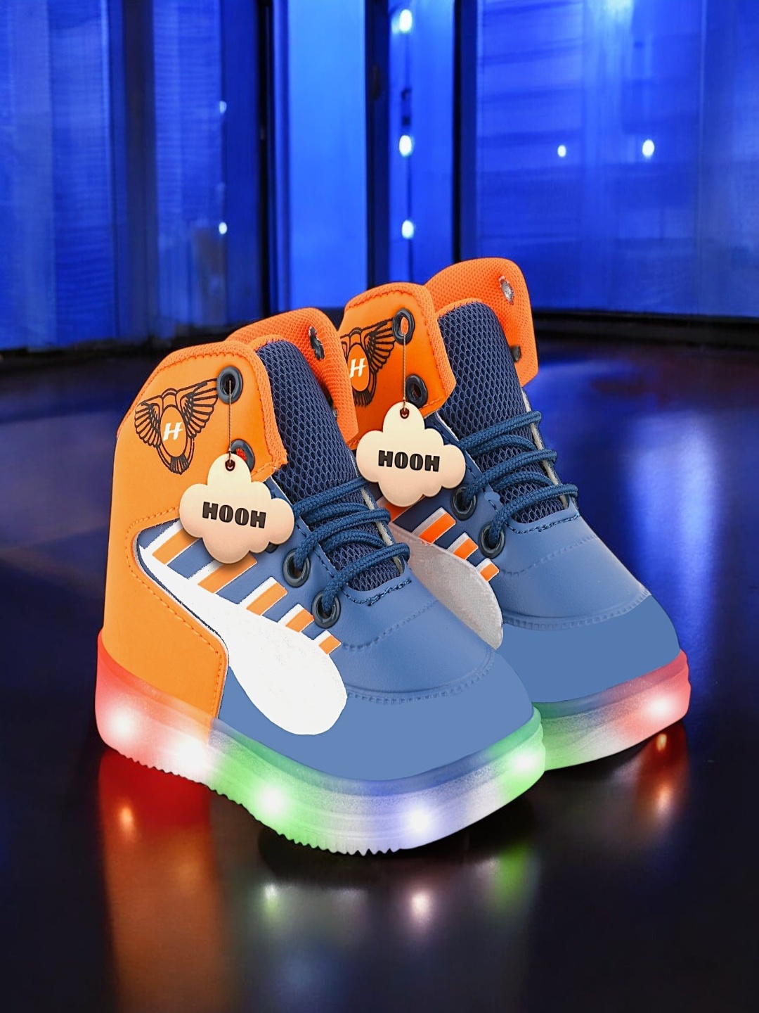 

HOOH Now Comfort in Fashion Kids Colourblocked Sneakers, Orange