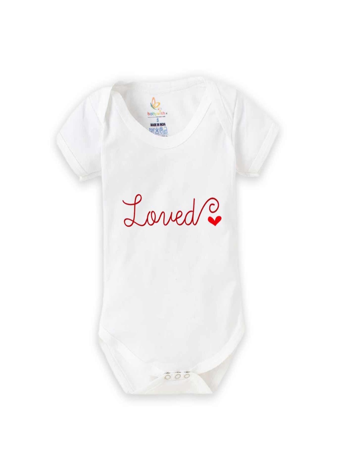 

Babywish Infants Printed Pure Cotton Bodysuit, White