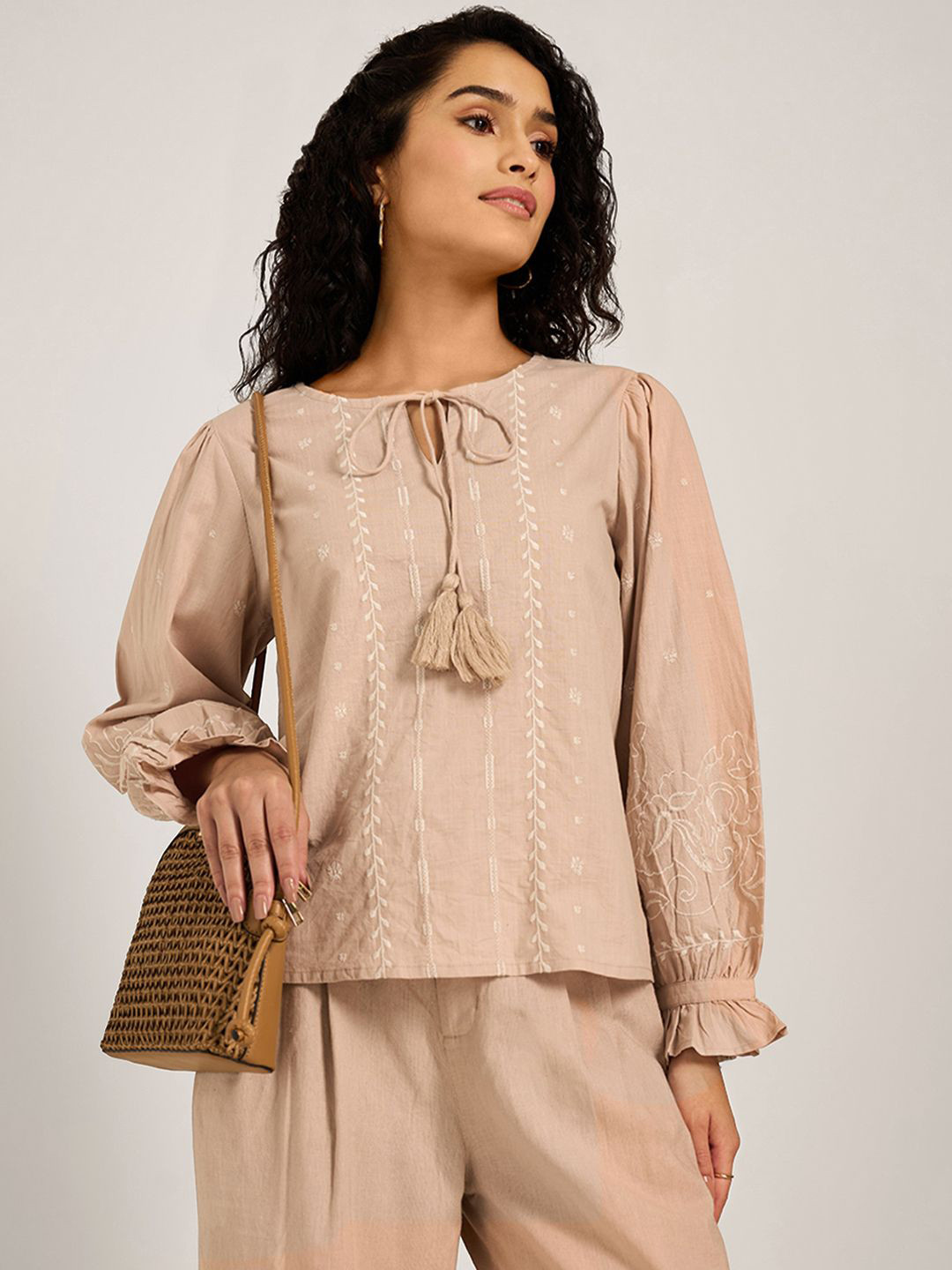 

Honey by Pantaloons Women Cotton Top, Brown