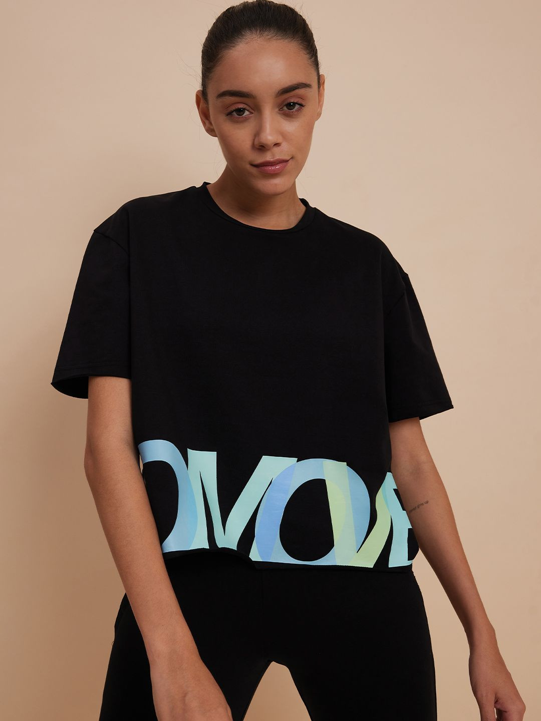 

Sweet Dreams Printed T-shirt with Tights, Black