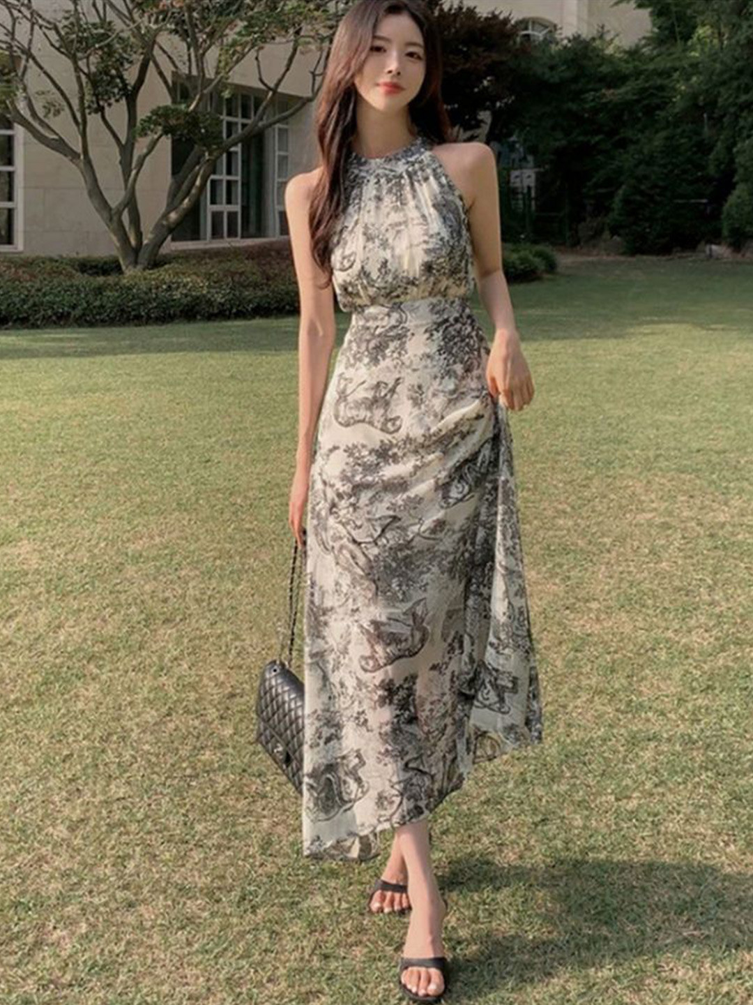 

LULU & SKY Animal Print Maxi Midi Dress, Multi
