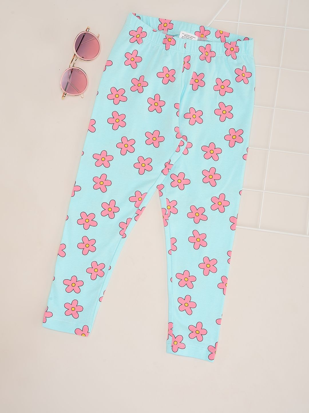 

Pantaloons Junior Girls Floral Printed Ankle-Length Leggings, Blue