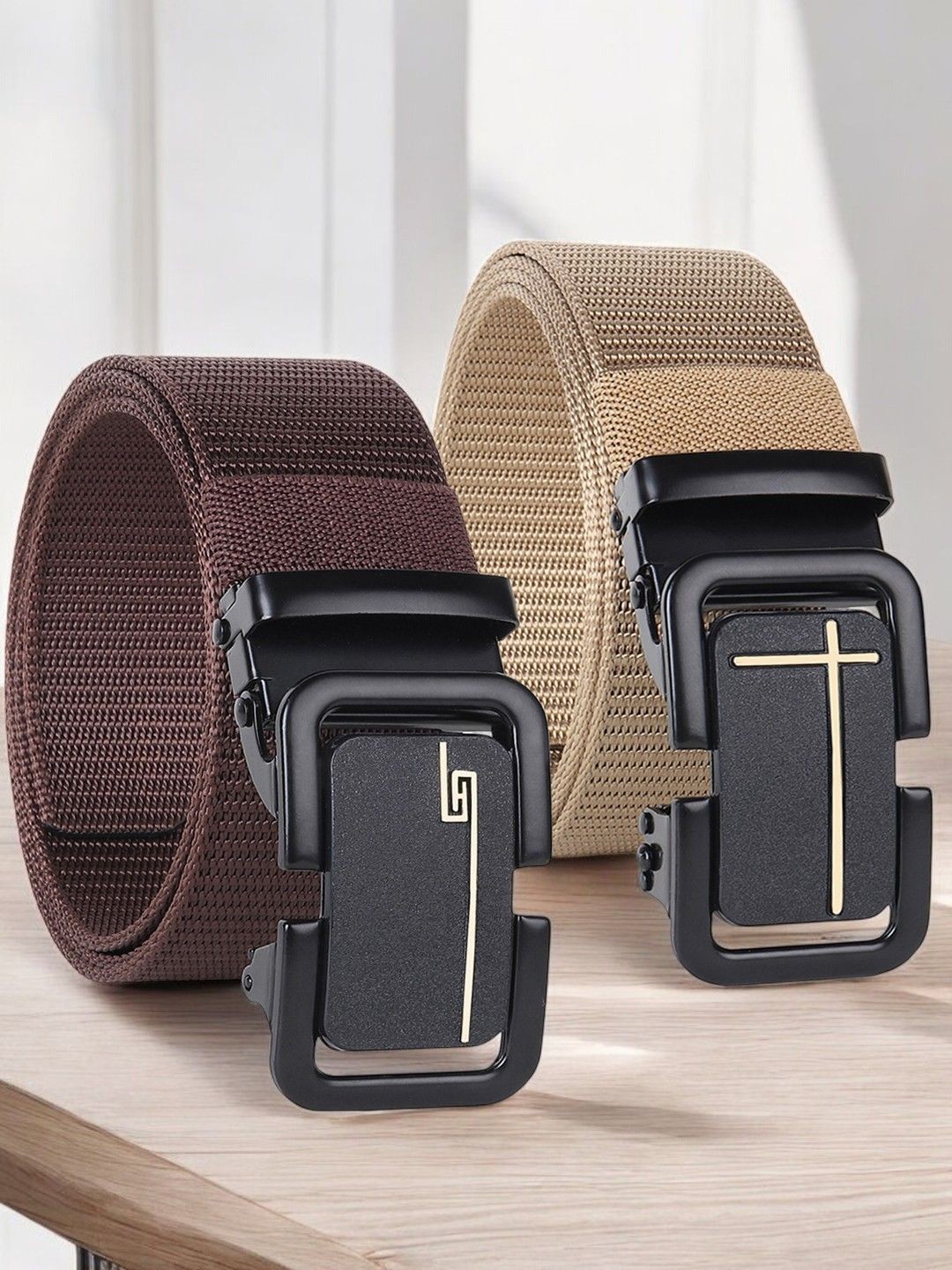

Metronaut Men Textured 2 Belt, Brown