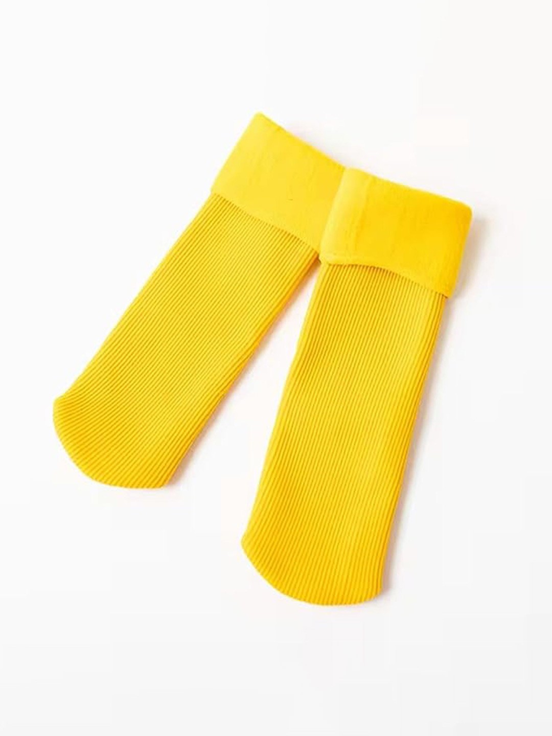 

BAESD Baby Girl Calf Length Fleece Socks, Yellow