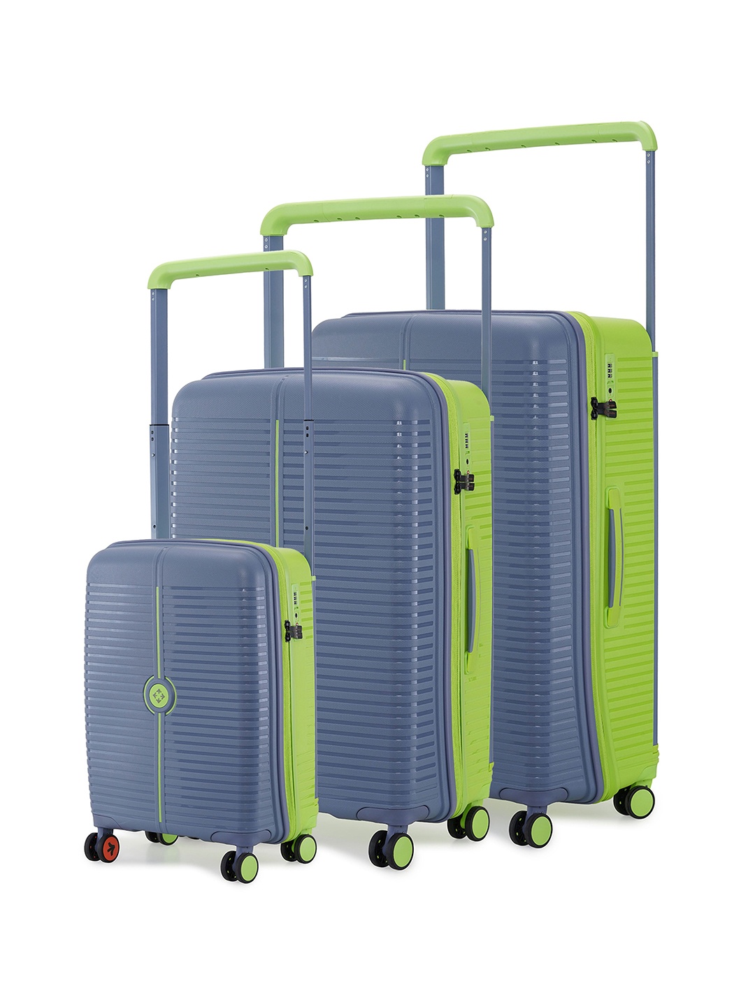 

Nasher Miles Unisex Dubai Polypropylene Set of 3 S/M/L Trolley Bags (55-65-75cm), Grey