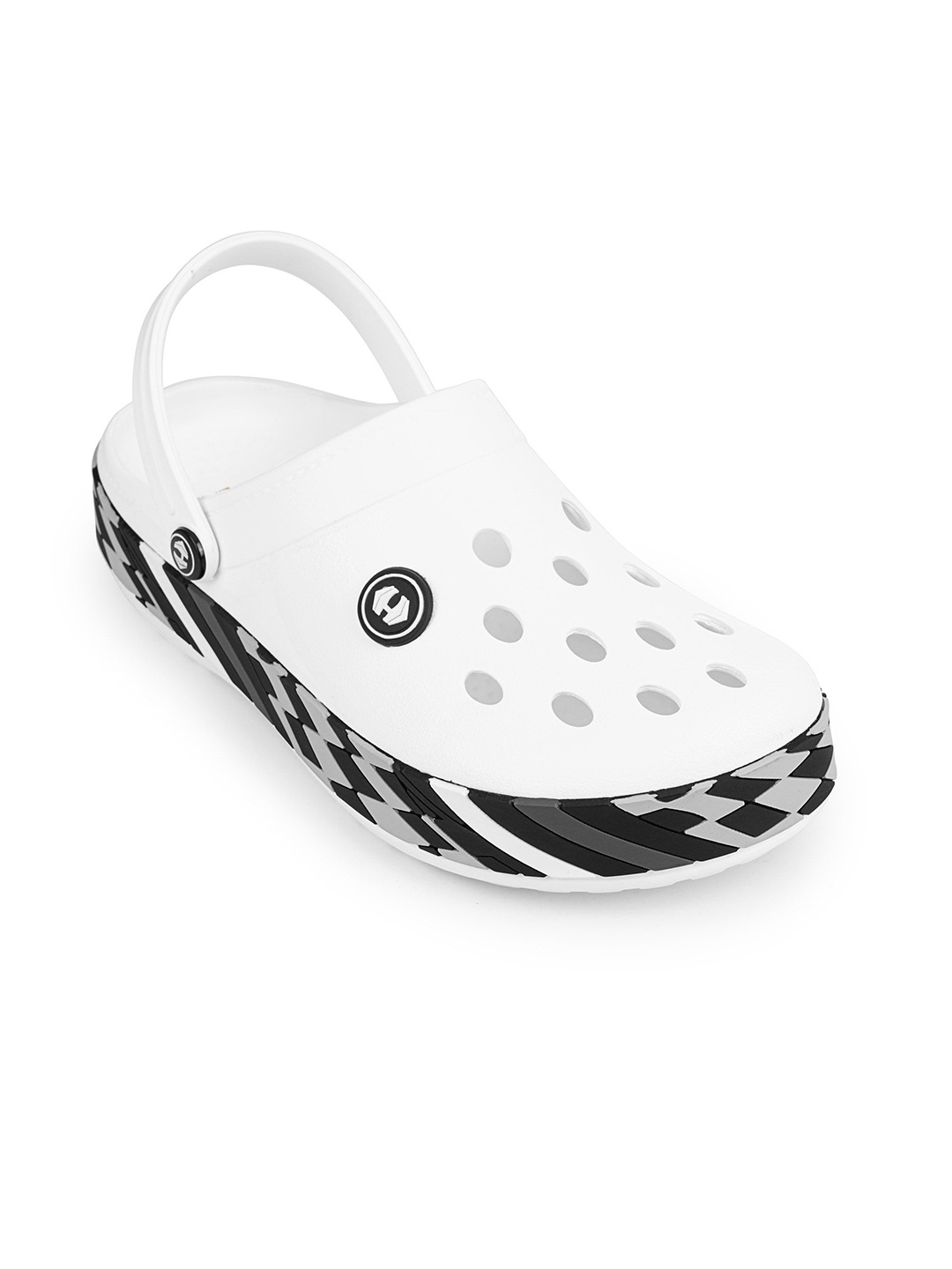 

Hoppa Men RACER Printed Clogs, White