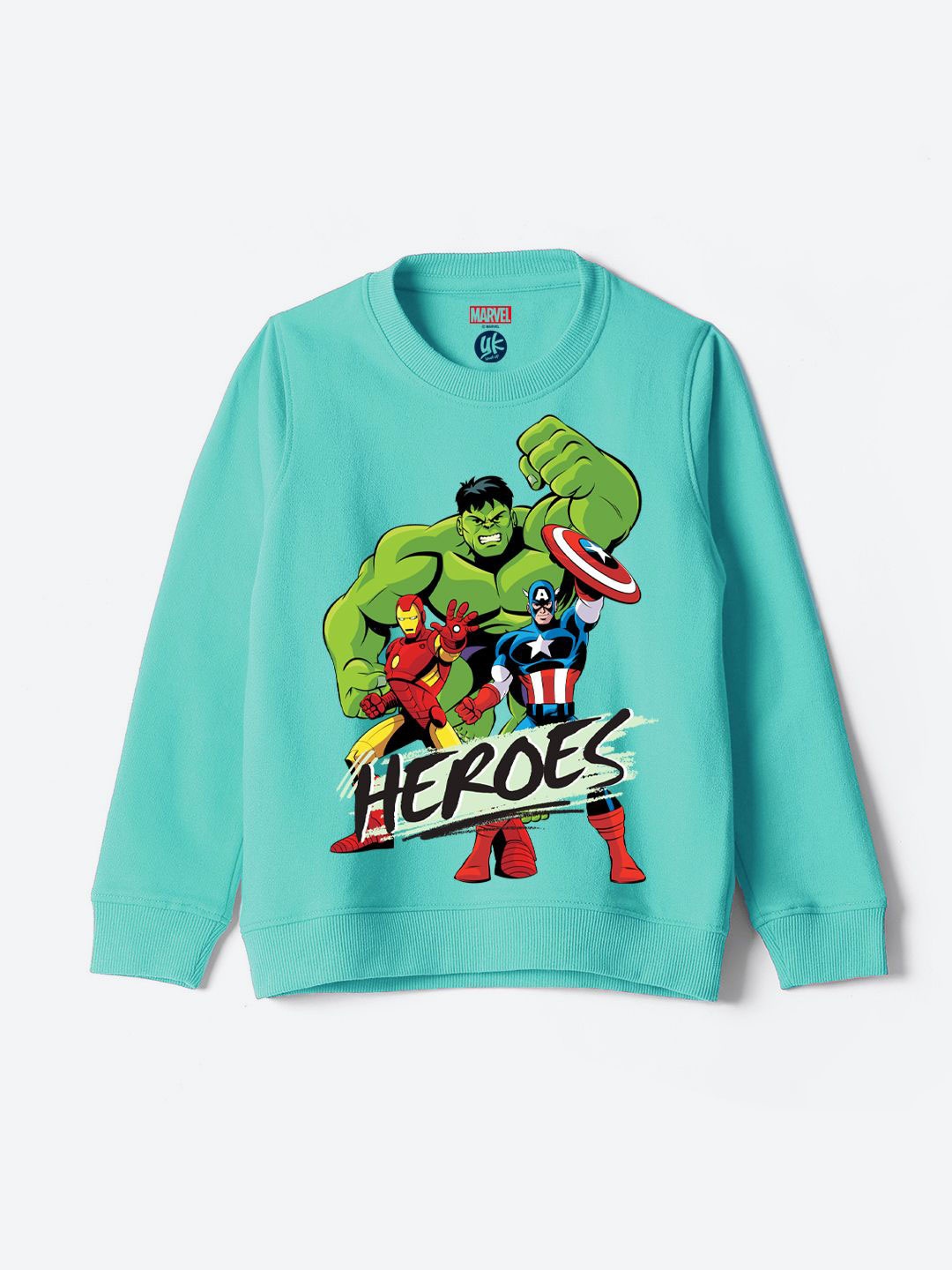 

YK Marvel Boys Printed Sweatshirt, Turquoise blue