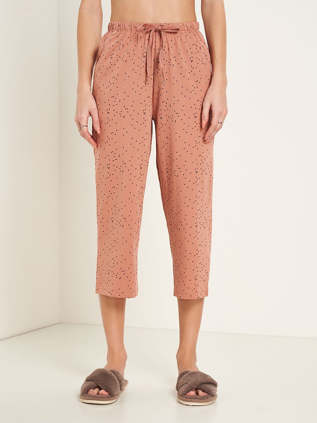 

Dreamz by Pantaloons Women Printed Relaxed Fit Lounge Pant, Rust