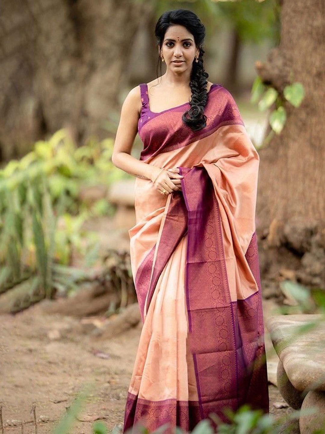 

Upalksh Woven Design Zari Banarasi Saree, Beige