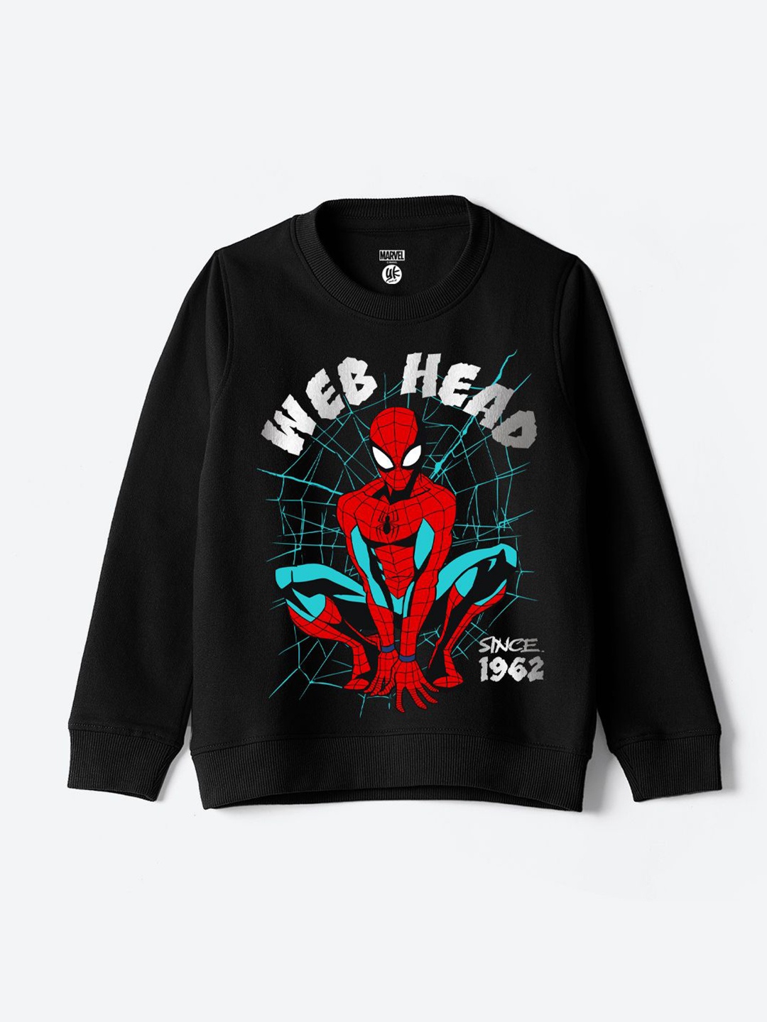 

YK Marvel Boys Graphic Printed Sweatshirt, Black