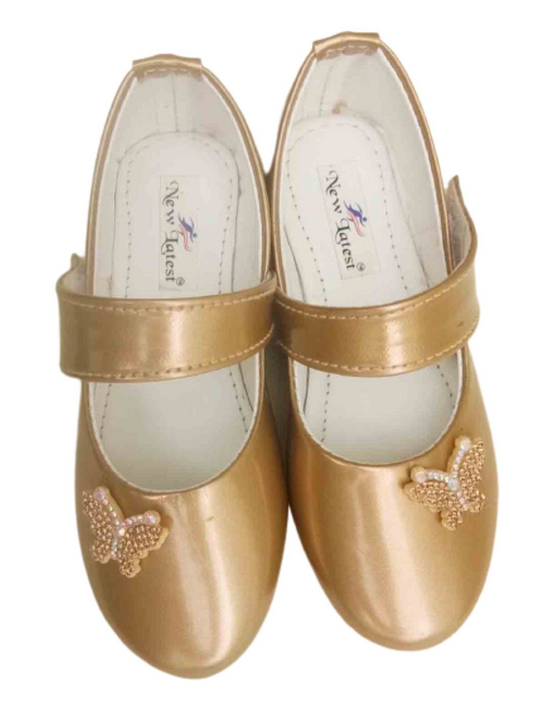 

NEW LATEST Girls Round Toe Ballerinas Flats, Gold