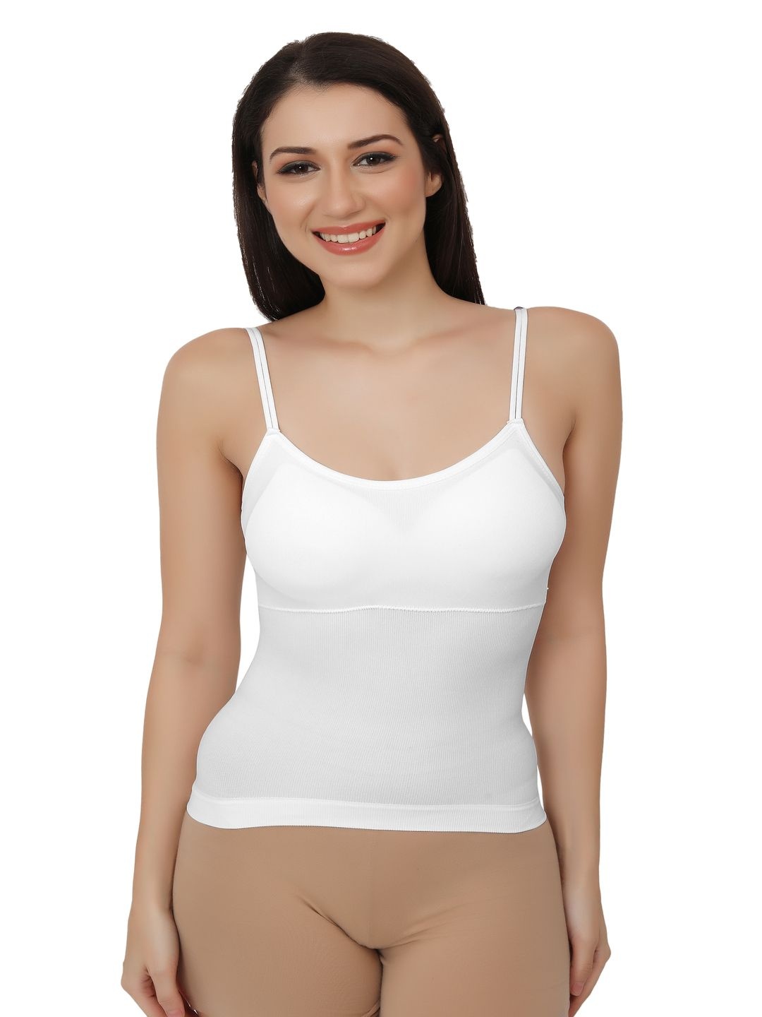 

Bella Voste Women Cotton Light Padded Camisole, White